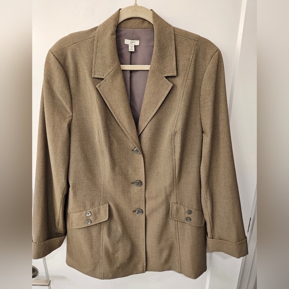 Vintage - J Jill Light Green Stretch Long Length Blazer - Size 18 - NWOT - Picture 1 of 10